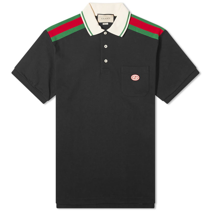 Polo tričko Gucci GRG Logo Polo Shirt Čierna | 737656-XJF4V-1043