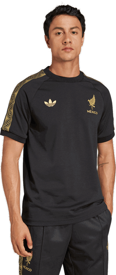 Tričko adidas Originals adidas Originals Mexico 2025 Gold T-Shirt Čierna | je5336, 3