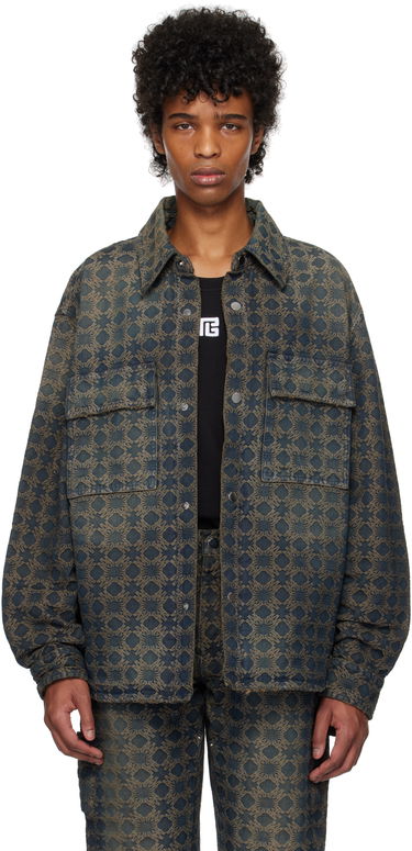 Bunda AMIRI AMIRI MA Quad Jacquard Denim Overshirt Modrá | AMDNOS1010, 0