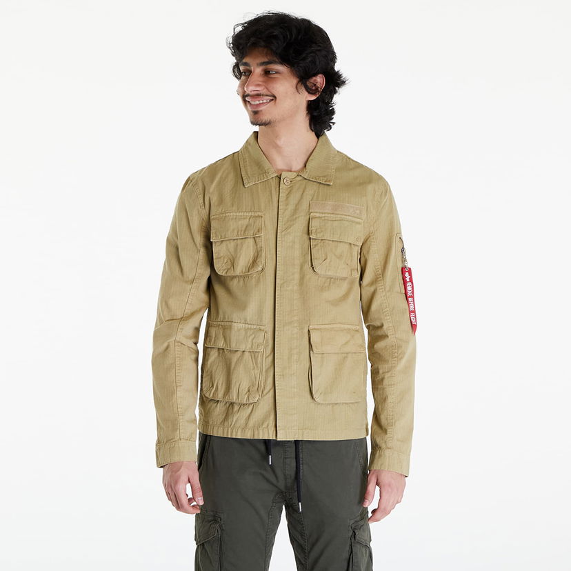 Bunda Alpha Industries Ripstop Cargo Overshirt Light Olive Zelené | 136123 82