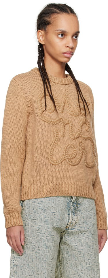 Sveter Moncler Moncler Embroidered Logo Cotton Sweater Hnedá | K10939C00004M5206, 1