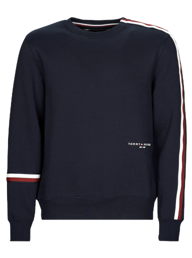 Mikina Tommy Hilfiger NEW GLOBAL STRIPE CREWNECK Čierna | MW0MW29344-DW5