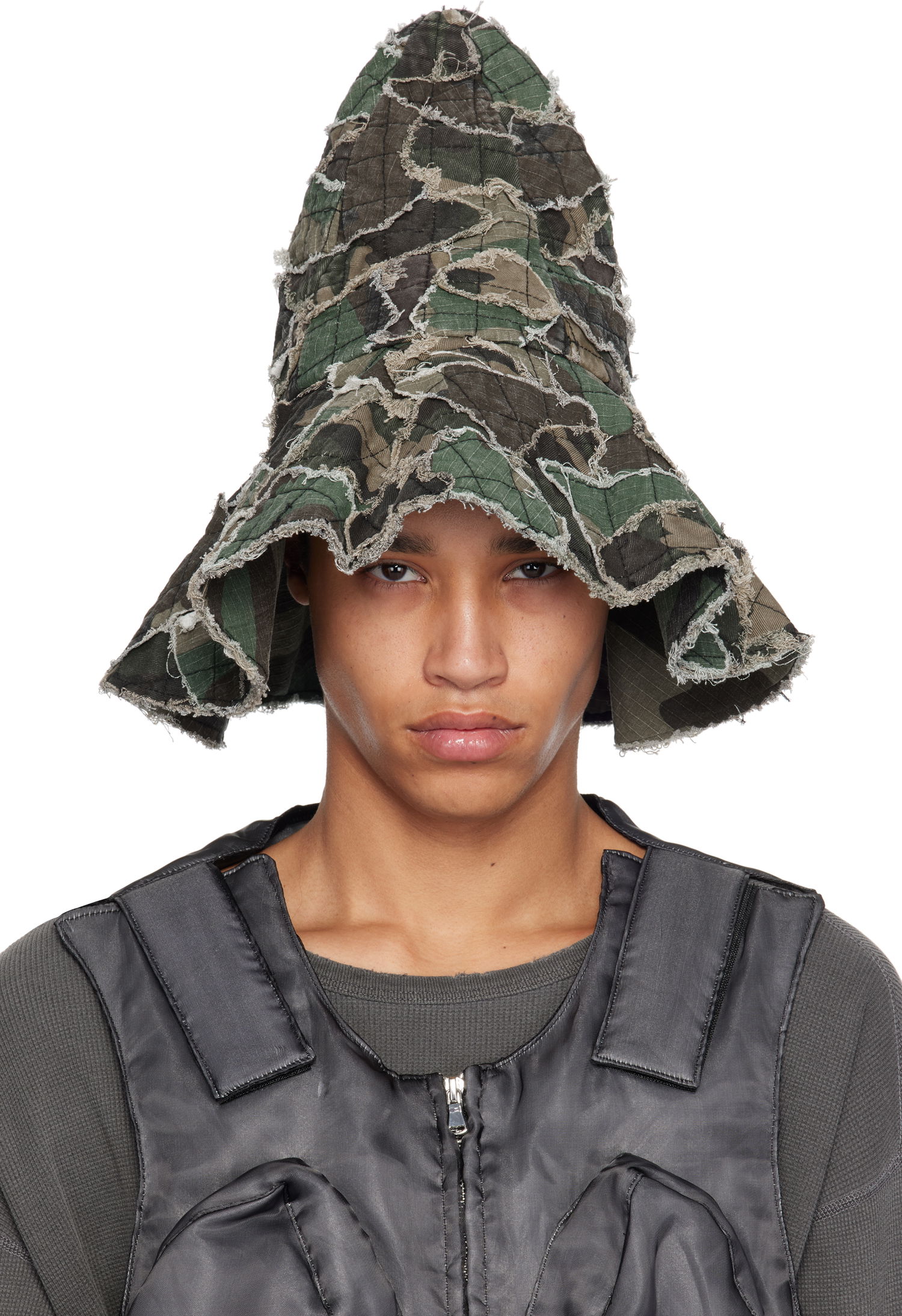 Klobúk Who Decides War Who Decides War Highest Point Denim Bucket Hat Zelené | 1341540030SS25, 0