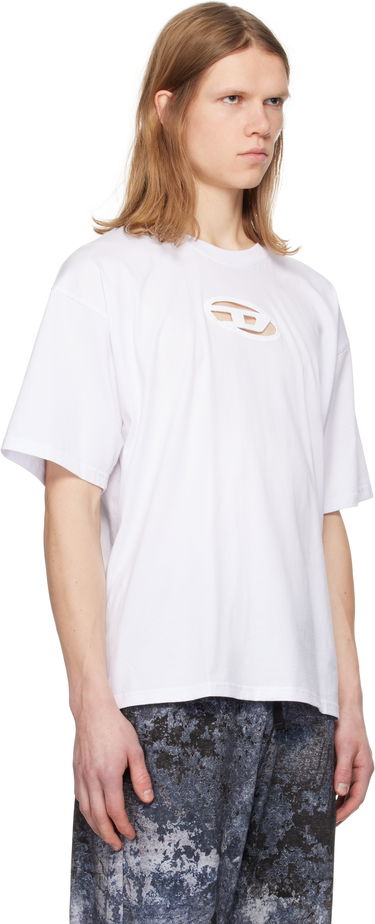 Tričko Diesel Cutout Logo T-Shirt Biela | A15180-0NIAX-100, 1