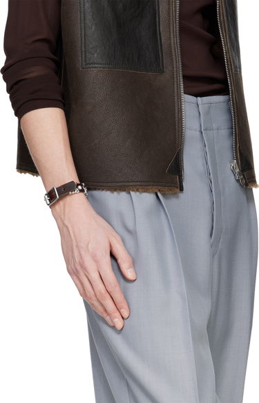 Náramok OUR LEGACY Our Legacy Wave Leather Bracelet Hnedá | A2258WBB, 3