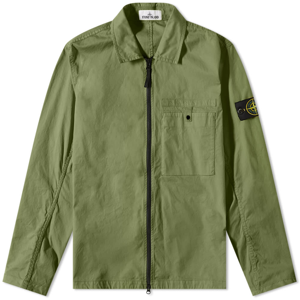 Bunda Stone Island Supima Cotton Shirt Jacket Zelené | 761512619-V0058, 0