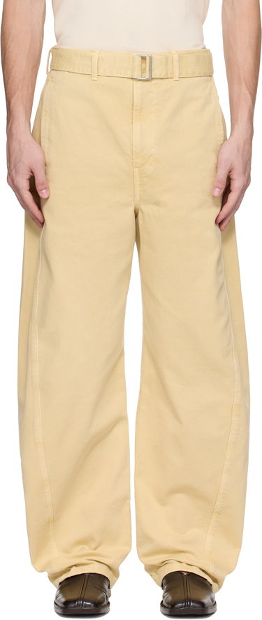 Nohavice LEMAIRE Lemaire Twisted Belted Trousers Žltá | PA326 LD1045, 0