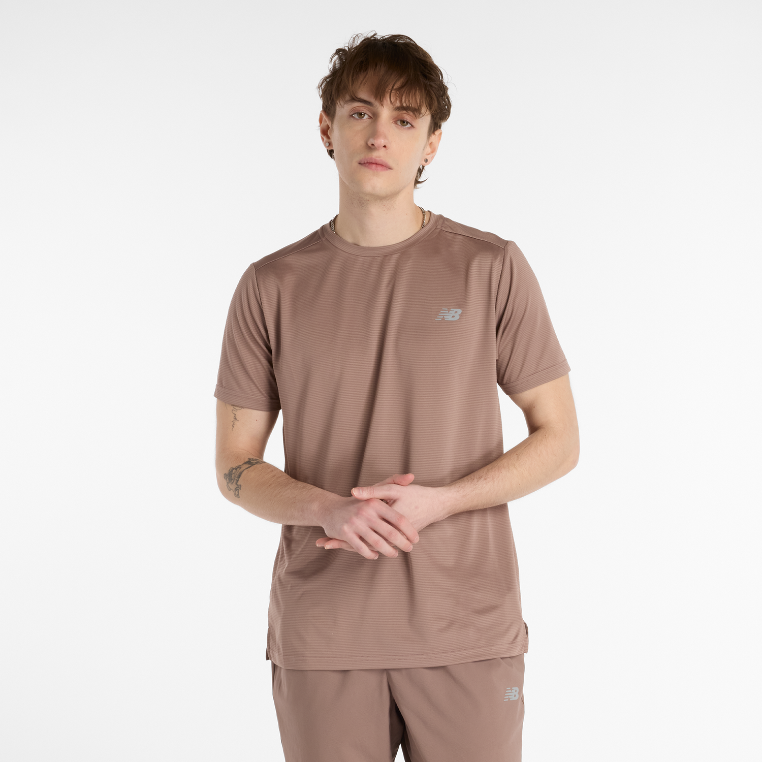 Tričko New Balance Men's New Balance MT41222EAS T-Shirt Hnedá | NBMT41222EAS, 0
