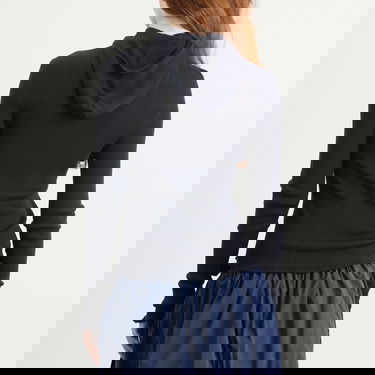 Mikina Cecilie Bahnsen Cecilie Bahnsen Belma Merino Knit Ribbed Hoodie Čierna | 425KNI50006, 3