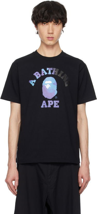 Tričko BAPE Tie Dye College Graphic T-Shirt Čierna | 001TEK801032M, 0