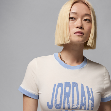Crop Top Jordan Jordan Cropped Graphic T-Shirt Biela | HJ0196-133, 4