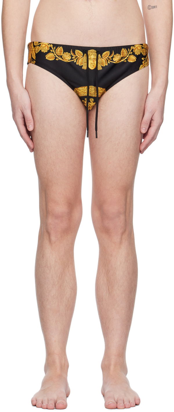 Plavky Versace Versace Maschera Baroque Swim Shorts Čierna | 1002515 1A06989, 0