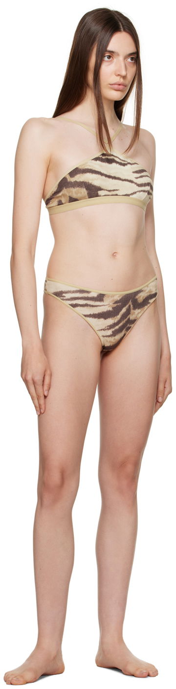 Podprsenka Baserange Ligo Print Halter Bra Béžová | BRLI-BLP-AU23, 3