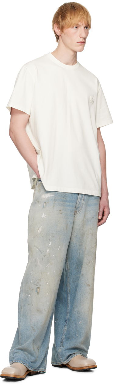 Tričko WOOYOUNGMI WOOYOUNGMI Flower Back Logo T-Shirt Biela | W251TS06, 3