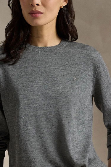 Sveter Polo by Ralph Lauren Lightweight Wool Sweater Šedá | 211956230, 2