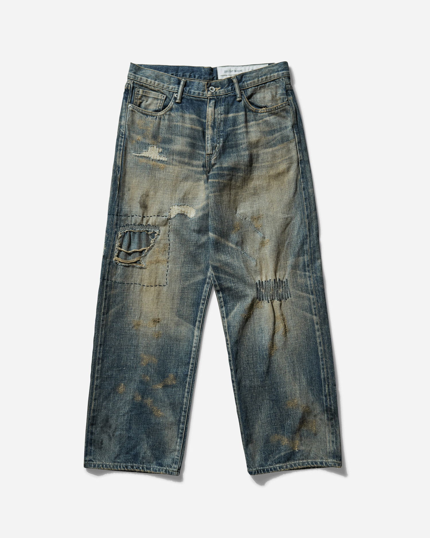 Džínsy Neighborhood Savage Denim DP Wide Pants Modrá | 251XBNH-PTM07 IN, 0