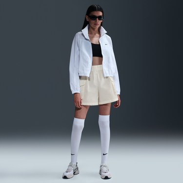 Vetrovka Nike Sportswear Essential Woven High-Waisted Cargo Shorts Biela | HM6982-133, 4