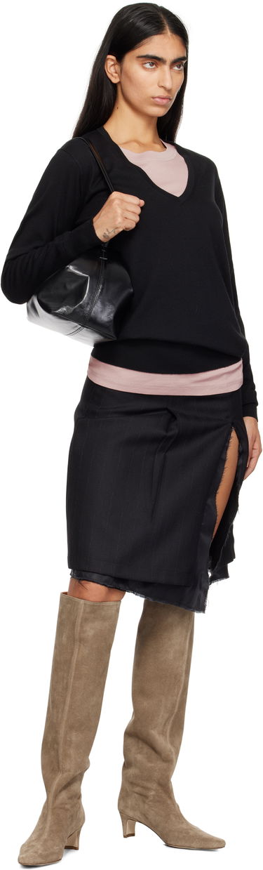Kabelka BY FAR Bea Creased Leather Shoulder Bag Čierna | MWBSB052LL002BK001PL, 3