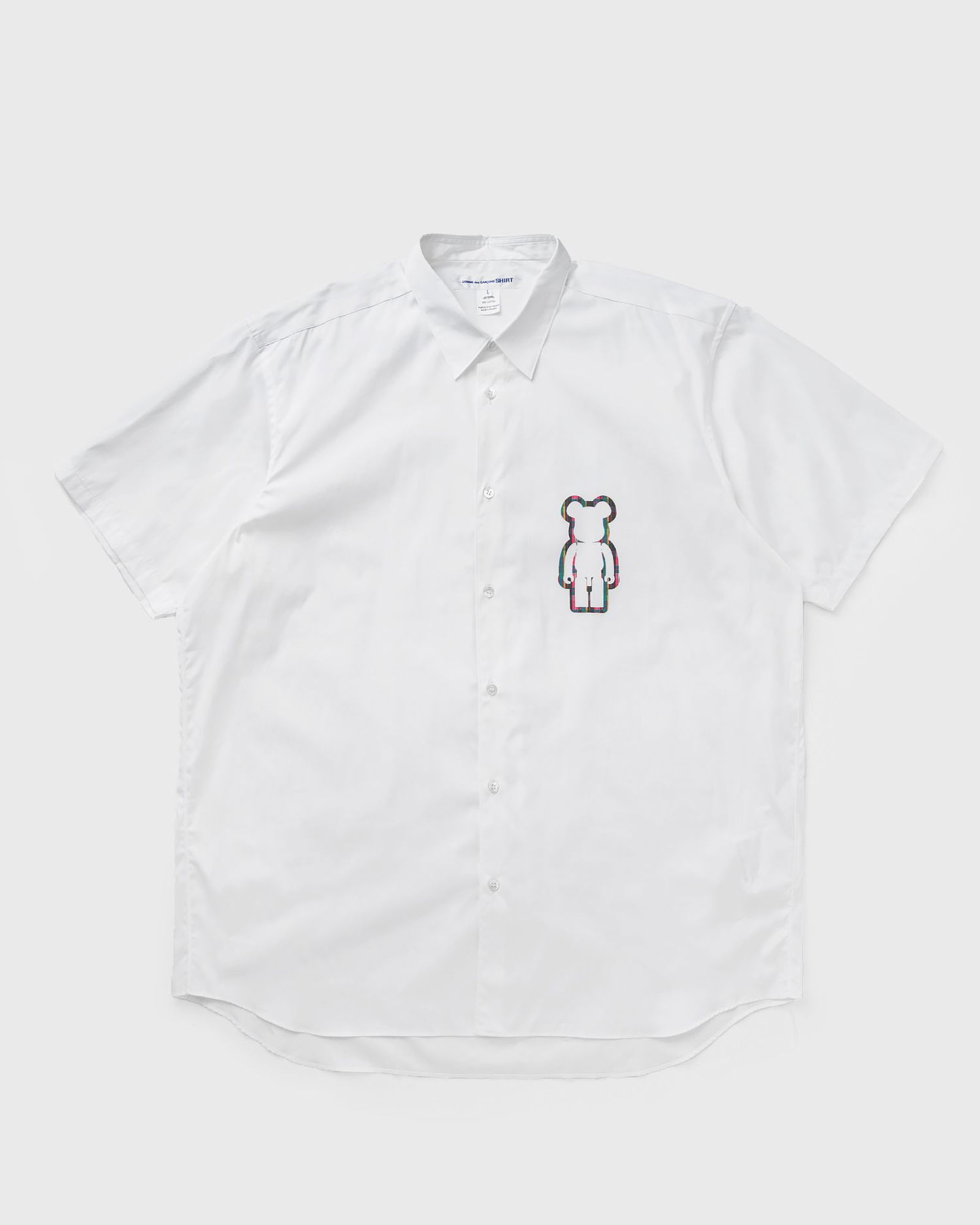 Košeľa Comme des Garçons Short Sleeve Woven Shirt with Bear Graphic Biela | FO-B038-S25-1, 0