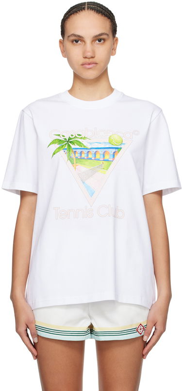 Tričko Casablanca Tennis Club Icon T-Shirt Biela | U-MPS24-JTS-001-01, 0