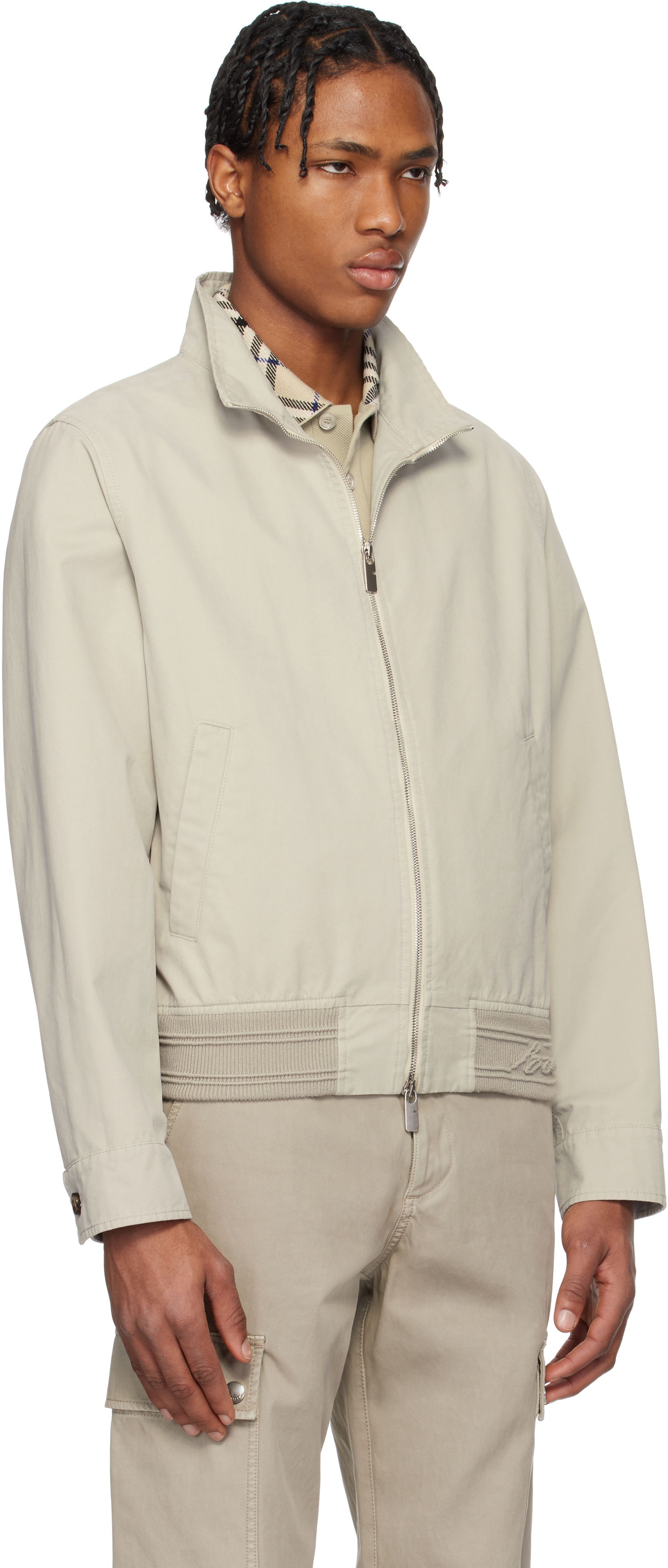 Vetrovka Burberry Burberry Cotton Harrington Jacket Béžová | 8101847, 1