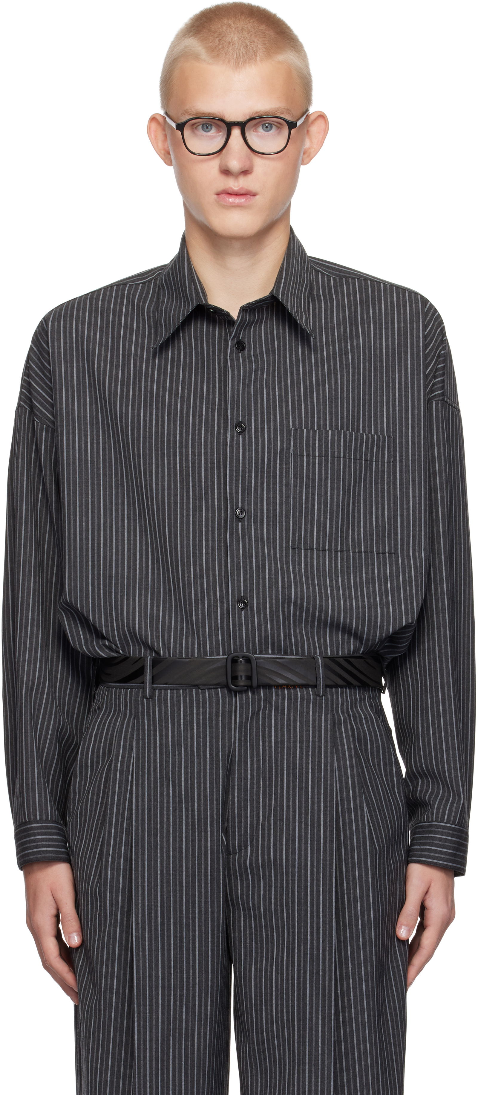 Pinstripe Wool Shirt