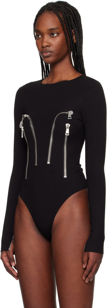 Body Area AREA Long Sleeve Zipper Bodysuit Čierna | RS25AWTP0064FA01, 3