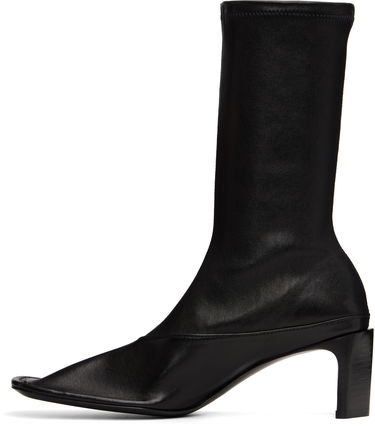 Tenisky a topánky Jil Sander Jil Sander Mid-Calf Open-Toe Leather Boots Čierna | J15WU0108_P1758, 2