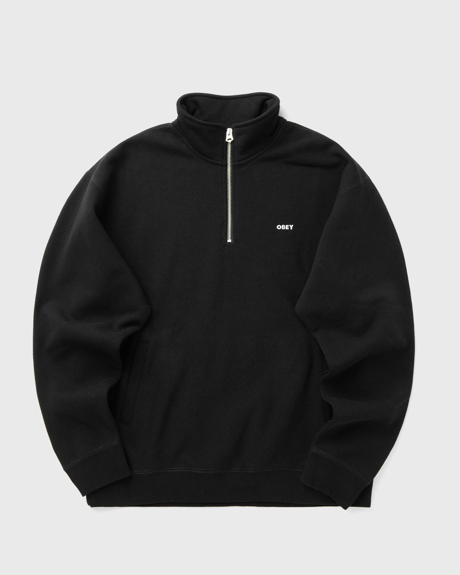 Mikina OBEY Mock Neck Sweatshirt Čierna | 111620098-BLK, 0