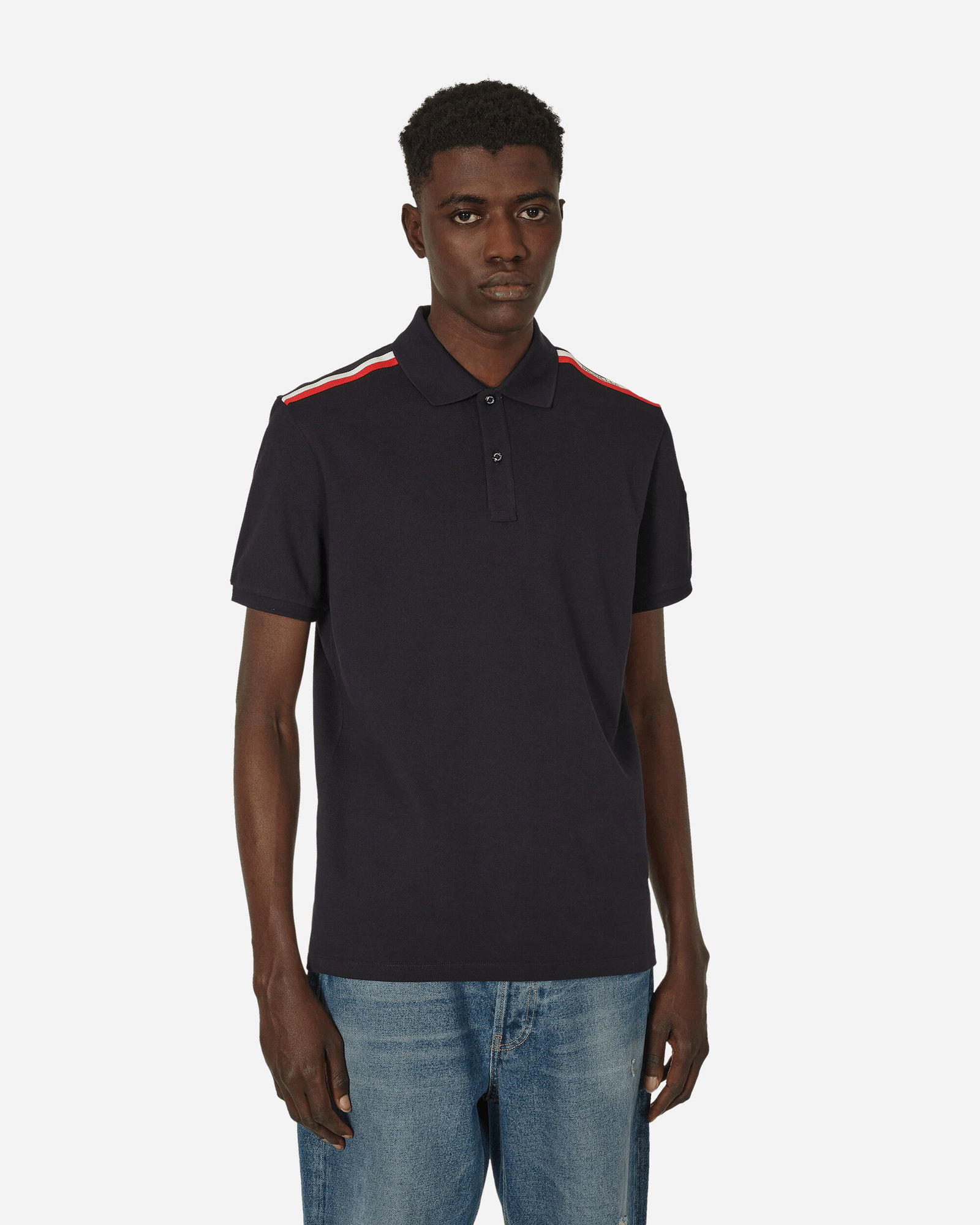 Striped Polo Shirt Blue