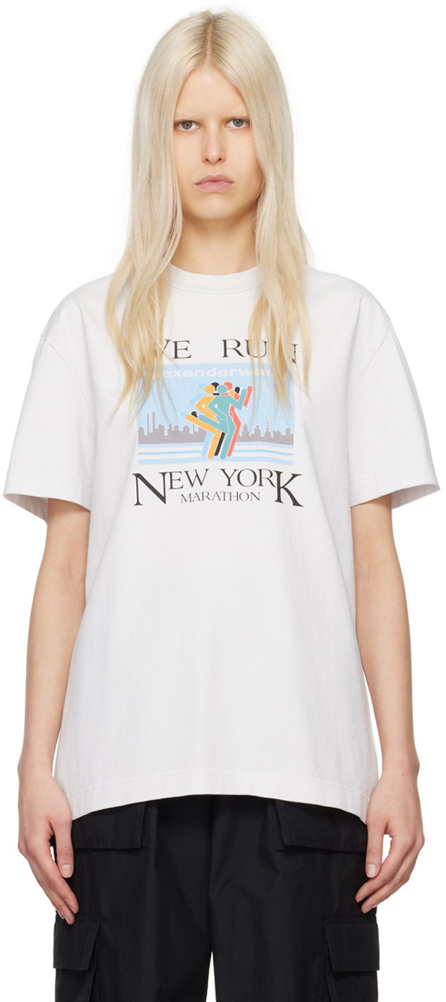Tričko Alexander Wang 'Marathon' T-Shirt Biela | UCC1241691, 0