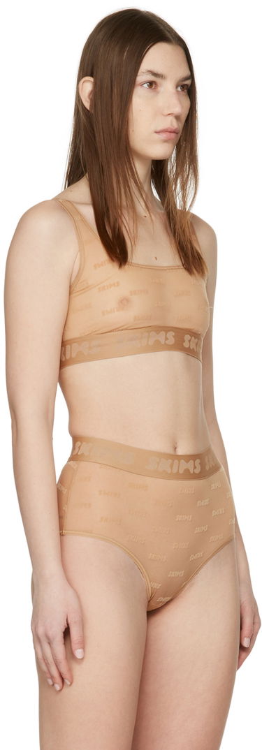 Podprsenka SKIMS After Hours Logo-Jacquard Mesh Bra Čierna | BR-SCN-1312, 4