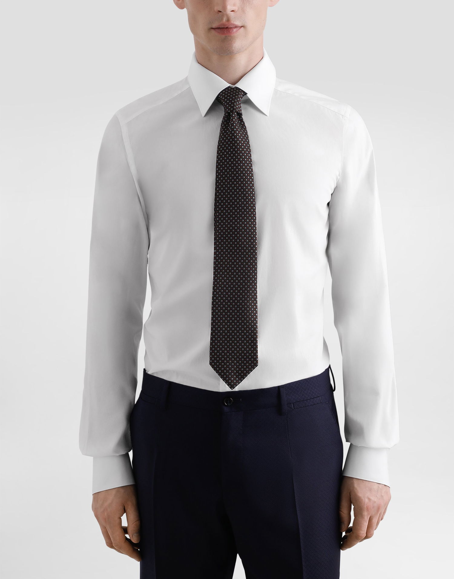 Doplnky Dolce & Gabbana Dolce & Gabbana Micro-Design Jacquard Tie Čierna | GT147EG0JSBN1283, 1