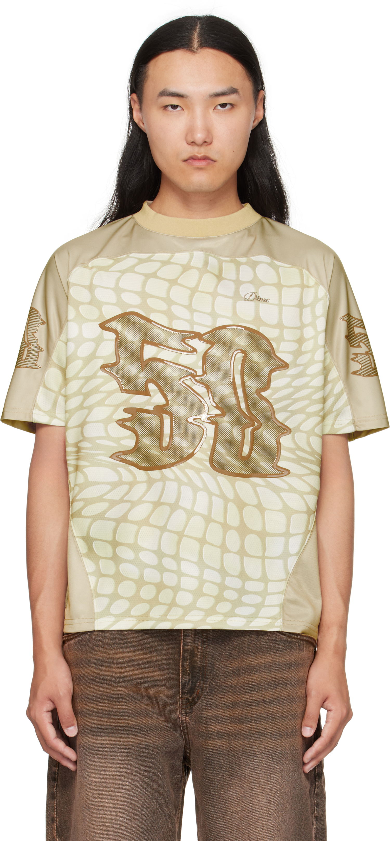 Tričko Dime Dime N50 Jersey T-Shirt Béžová | DIMEFA256TAU, 0