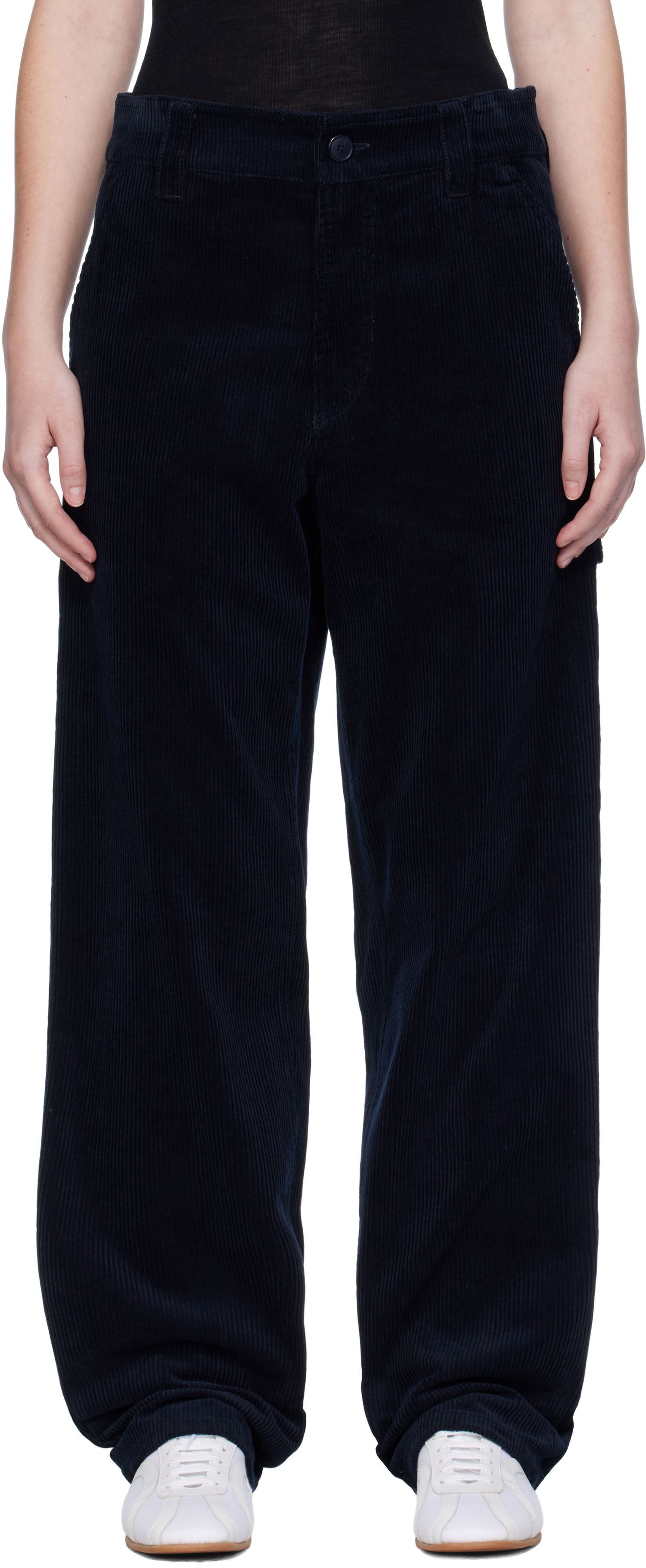 Nohavice A.P.C. A.P.C. Fergus Corduroy Pants Navy | COHBB-M08500, 0