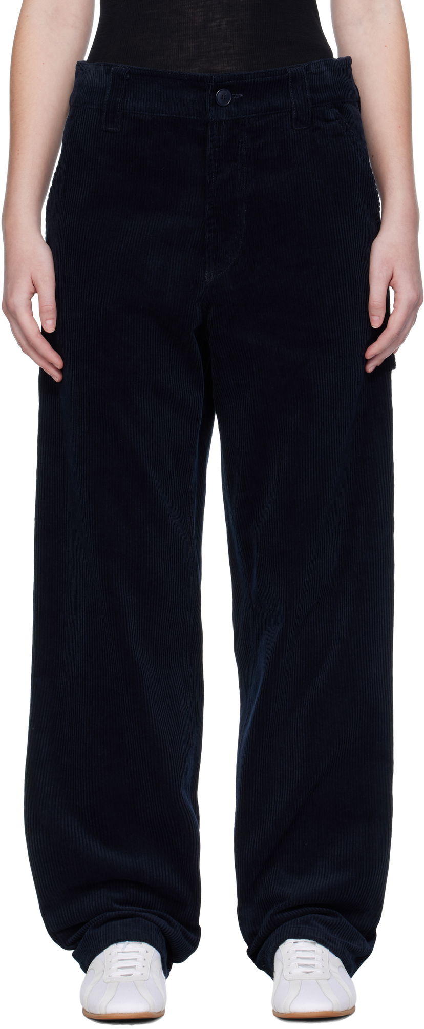 Nohavice A.P.C. A.P.C. Fergus Corduroy Pants Navy | COHBB-M08500