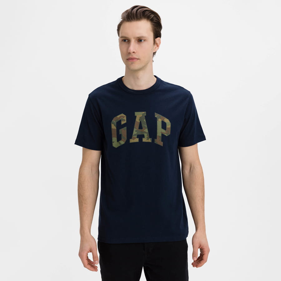 Tričko GAP Camo Arch Logo Tee Navy | 500039-00, 0