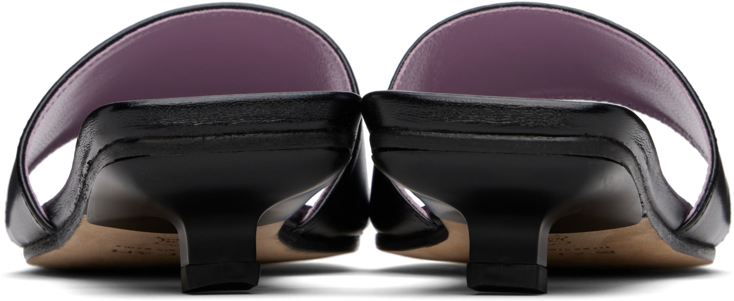 Starostlivosť o obuv BY FAR BY FAR Ceni Creased Leather Heeled Sandals Čierna | MWFHO014LL002BK001PL, 1