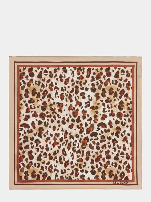 Šál GUESS Animalier-Print Foulard Rôznofarebný | AW5147SIL53