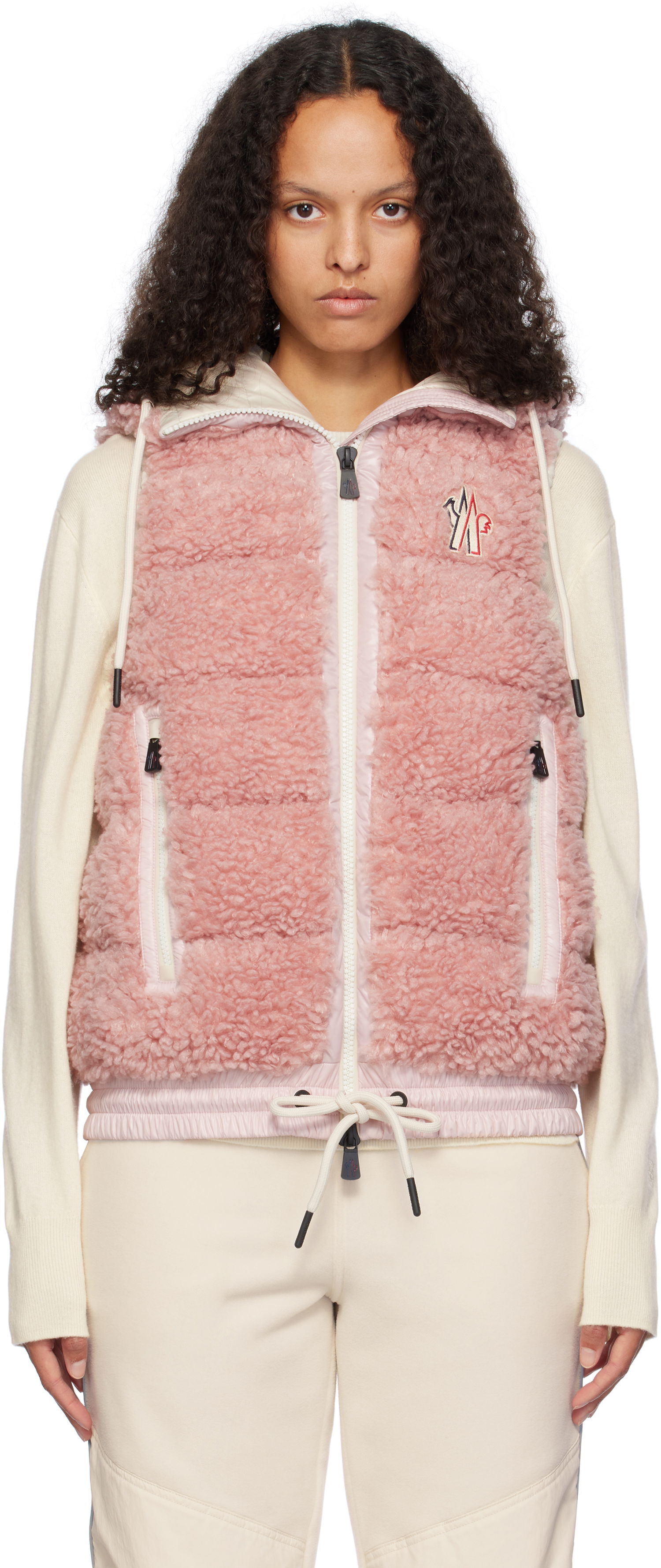 Vesta Moncler Padded Zip-Up Down Vest Ružová | J20988G00022899A9, 0