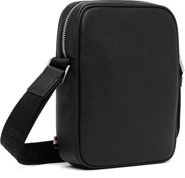 Taška cez rameno BOSS BOSS Leather Reporter Bag Čierna | 50483566, 2
