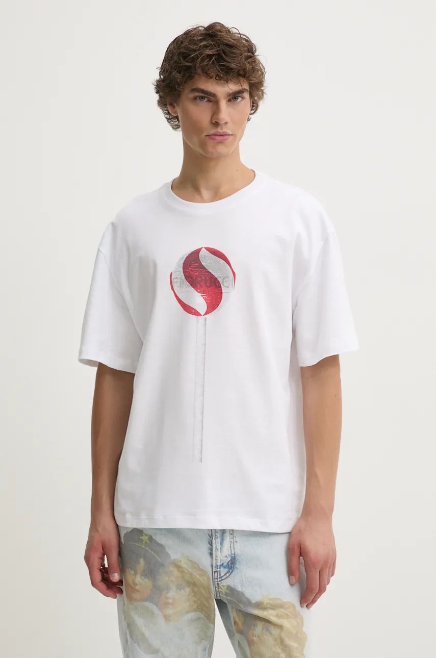 Tričko Fiorucci Lollipop Print Oversized T-Shirt Biela | M01FMTSH103CJ01WH03, 0