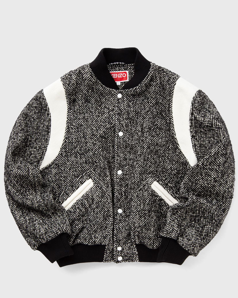 Bomber bunda KENZO WOOL VARSITY JACKET Metalická | FE65BL1489OX.99