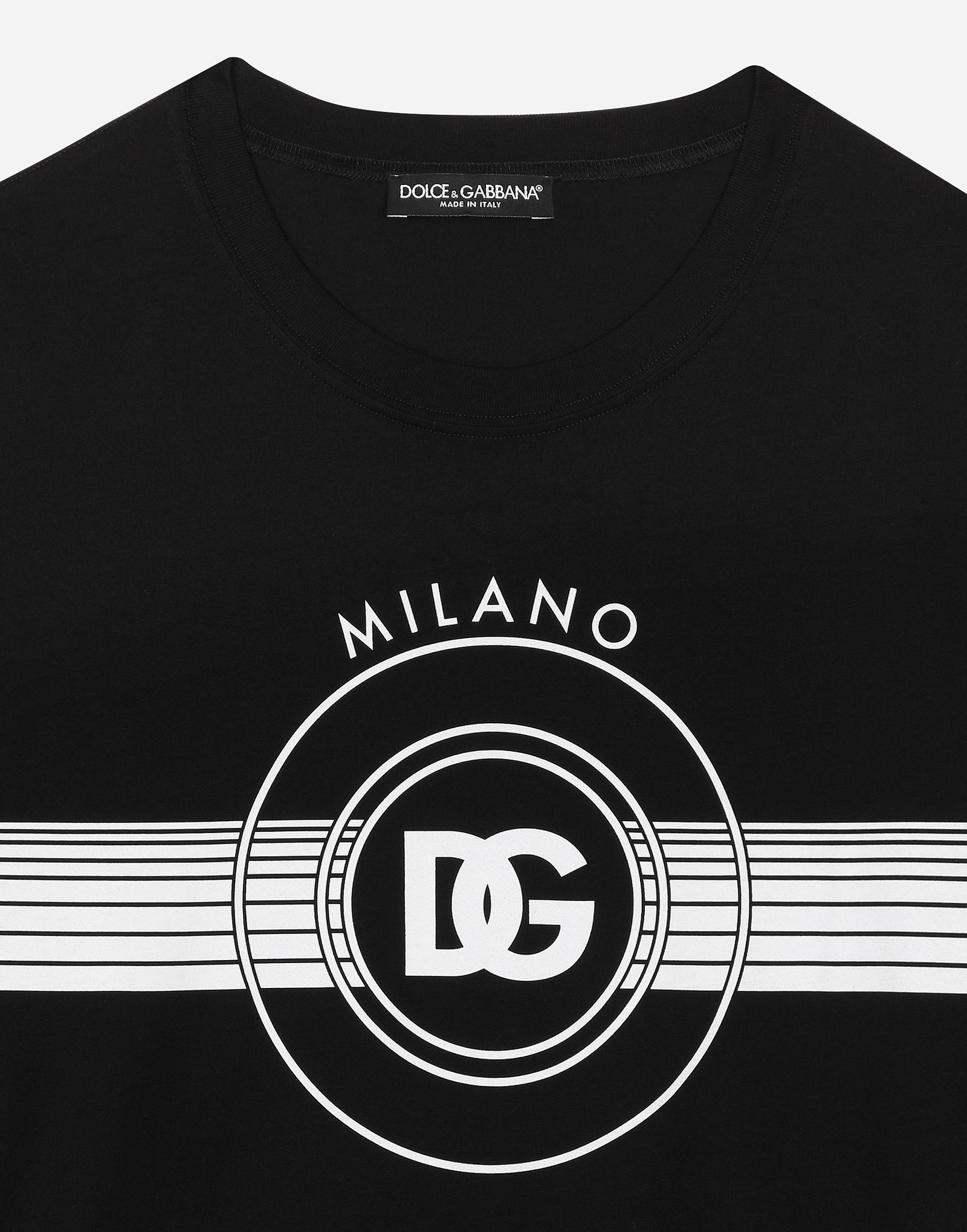 Short-sleeved Cotton T-shirt With Dg Print