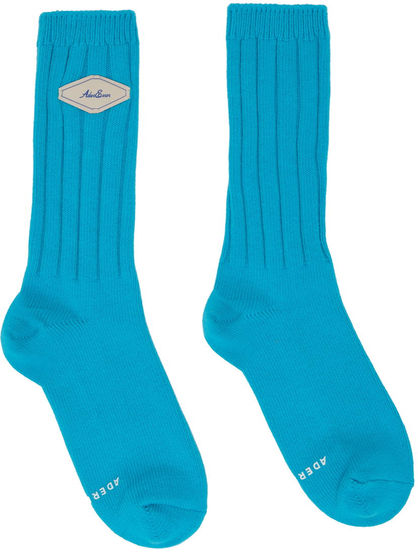 Ponožky ADER ERROR ADER error Fluic Ribbed Socks Tyrkysová | BMADSSAC0301LB