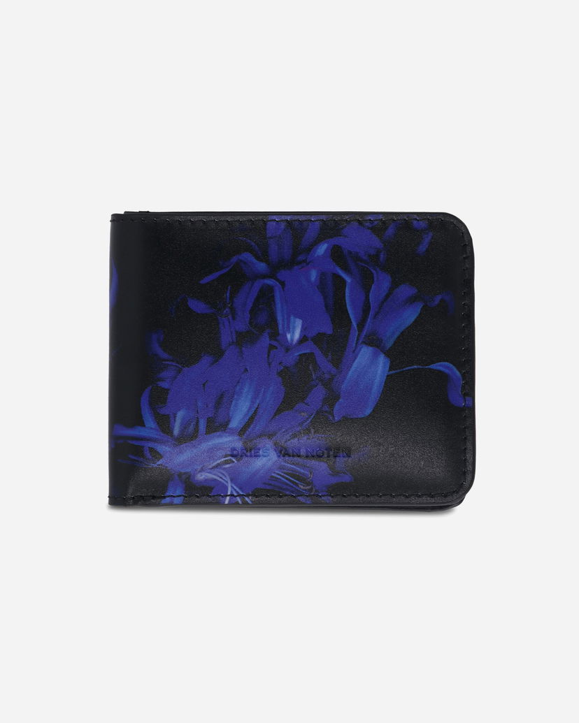 Peňaženka Dries Van Noten Dries Van Noten Floral Print Leather Wallet Čierna | 252-022110-598 504