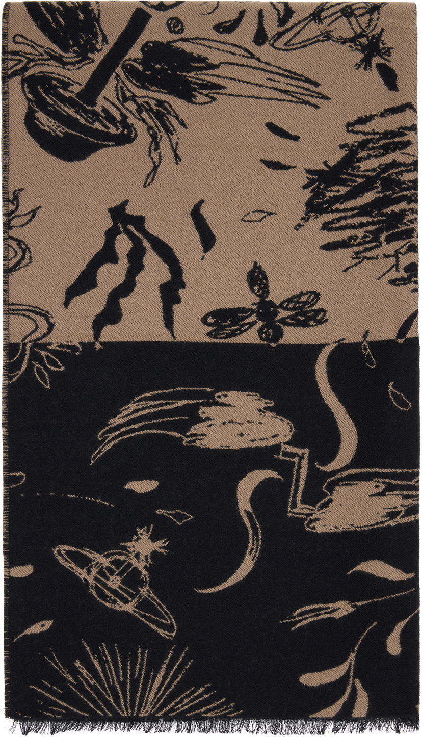 Šál Vivienne Westwood Graphic Orb Jacquard Fringed Scarf Rôznofarebný | 8103013J-W01AM-