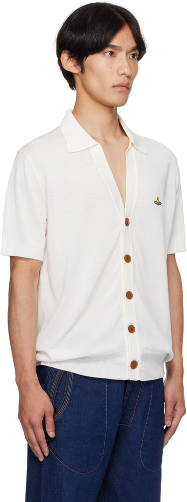 Sveter Vivienne Westwood Vivienne Westwood Cotton Polo Cardigan Biela | 2701001D-Y003F-, 1