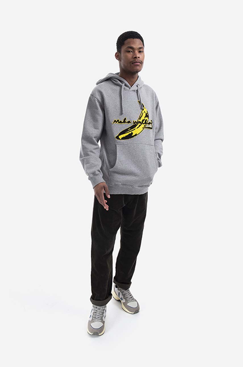 Mikina Maharishi Hoodie With Print Šedá | 9644.MARL, 1