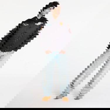 Bomber bunda Mitchell & Ness NBA Blackout Heavyweight Satin Jacket Los Angeles Lakers Čierna | JK15027-LALBLCK, 5